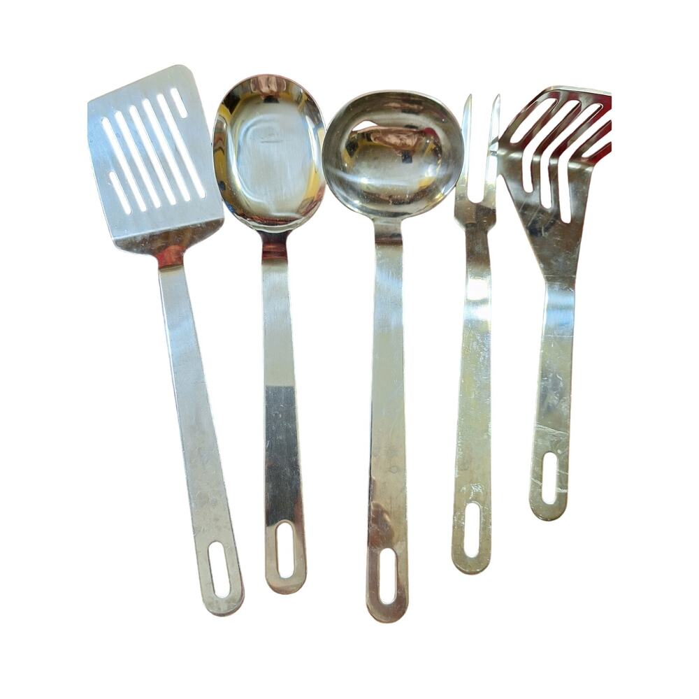 5 piece utensil set stainless steel